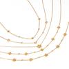Ins Diamond-set Fashion Light Luxury Love Four-leaf Flower Petal Necklace Stainless Steel-plated 18k Gold Waterproof Jewelry