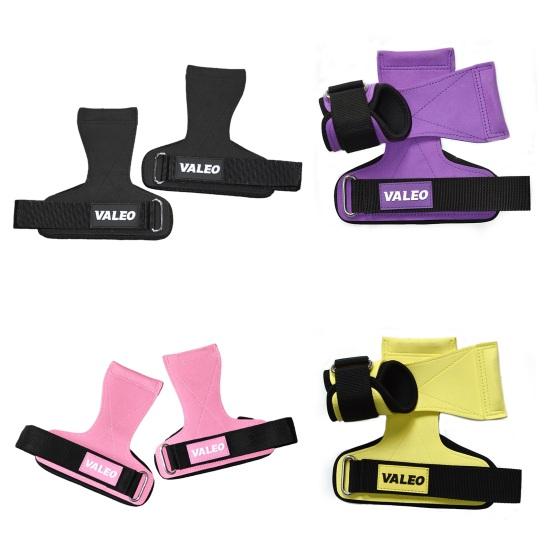 1 Pair Weight Lifting Wrist Straps with Fastening Tape Adjustable Thick Padded Weightlifting Powerlifting Hand Straps Sports Supplies