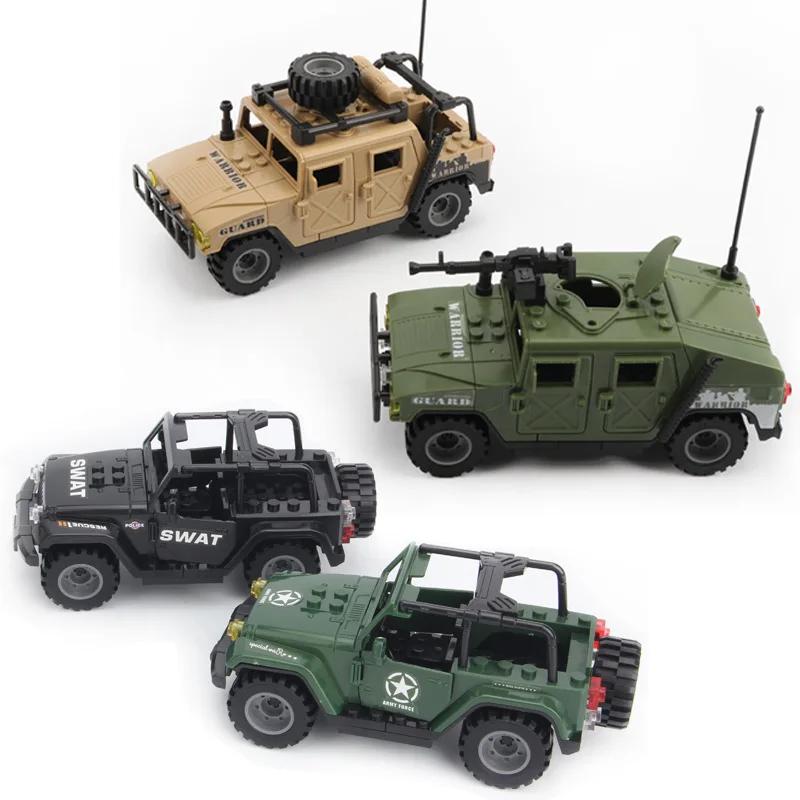 Building blocks Assembly model car Off-road Jeep assembly toy Hummer car Boy army car Military building blocks