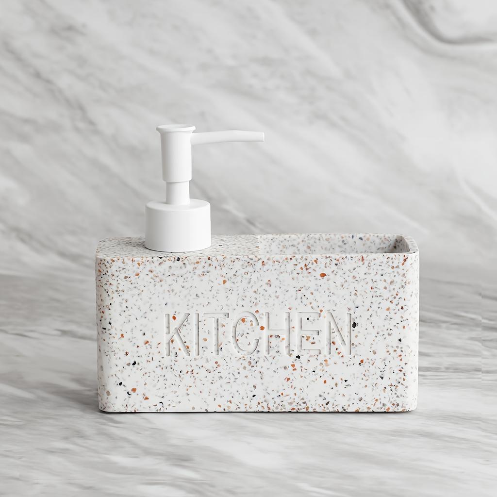 Multifunctional Kitchen Soap Dispenser with Sponge Holder Dishwashing Liquid Bottle Storage Box