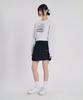 Slow Record House Nylon Cargo Mini Skirt_Black
