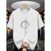Summer Men's Casual Sports T-Shirt Trendy European Style Printed T-Shirt Comfortable and Breathable T-Shirt