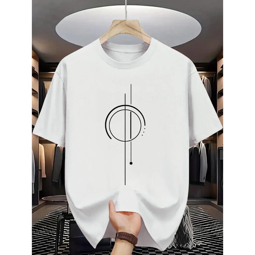 Summer Men's Casual Sports T-Shirt Trendy European Style Printed T-Shirt Comfortable and Breathable T-Shirt