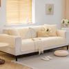 INS Style Sofa Cover Winter Nonslip Thicken Cushion Plush Sofa Cover Cloth Caterpillar Sofa Cushion Solid Color Modern Couch Mat