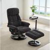Modern Style Gray Microfiber Fabric Recliner Lounge Chair with Big Tall Metal Frame Massage Function for Home Office Bedroom