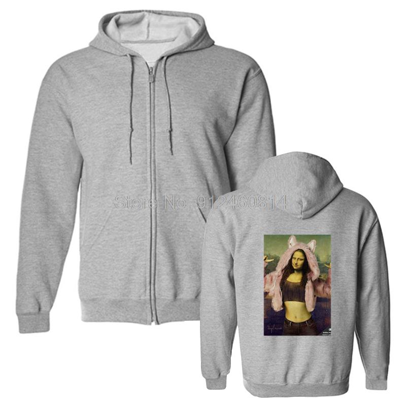 

Mona Lisa Holds The Cat Oil Painting Women Hoodie Men Fleece Hoodies Hip Hop Hooded Sweatshirt Streetwear Harajuku 3XL