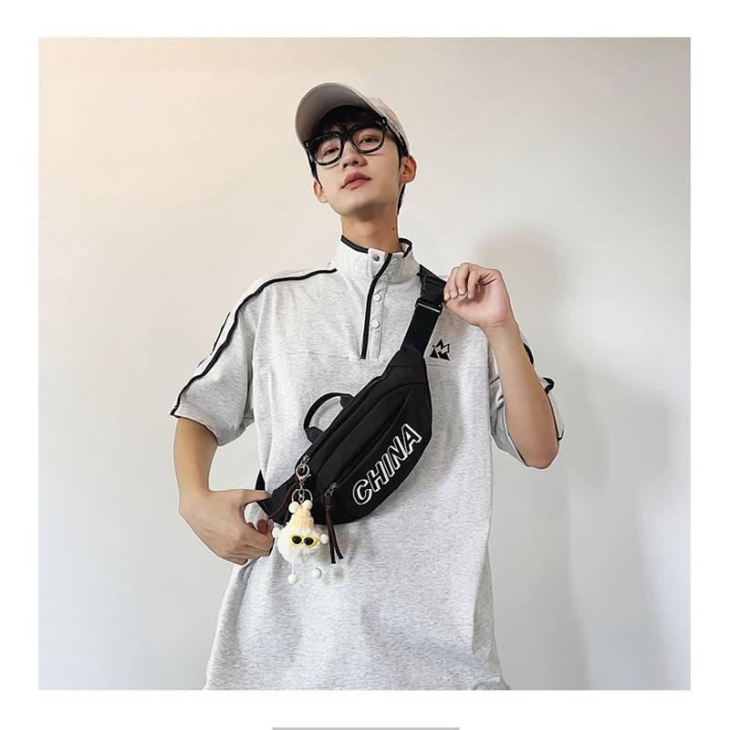Modern Unisex Nylon Chest Bag Waterproof Minimalist Design For Cycling And Travel