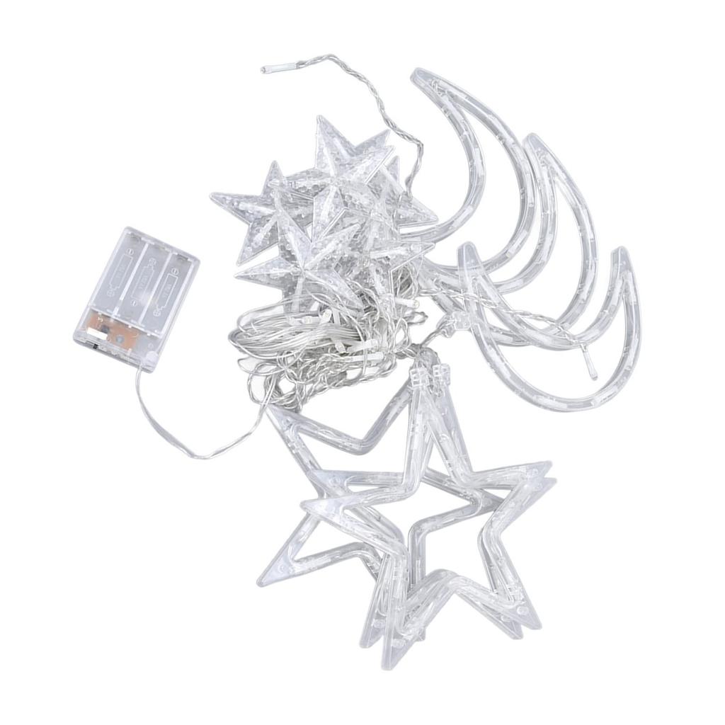 LED Star String Lights 2 Modes Waterproof Star Lights Perfect for Ramadan Christmas Wedding Party Home Patio and Lawn Decoration Warm Light