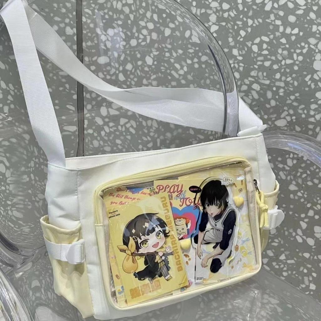 New Japanese Versatile Ita Bag: Large Capacity, Transparent Badge Shoulder Bag for Women