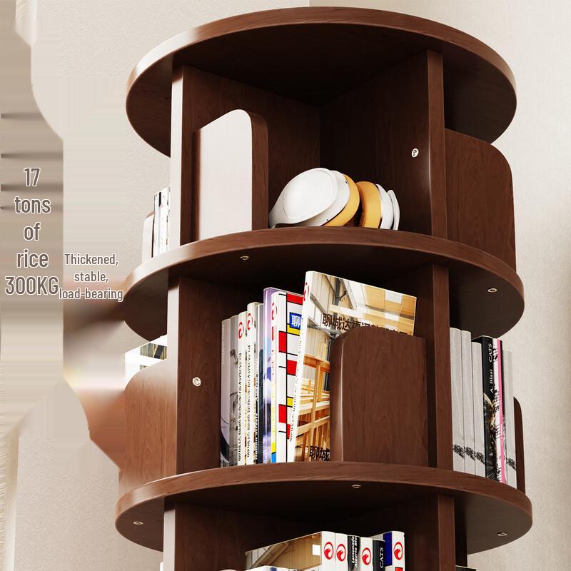Solid Wood Rotating Bookshelf