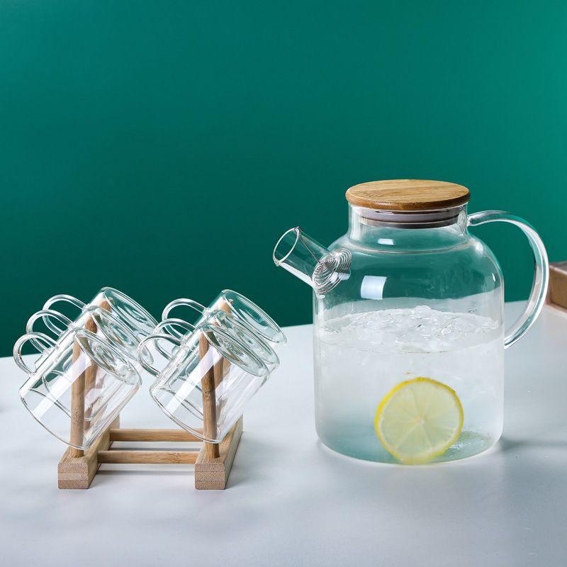 Heat-Resistant Borosilicate Glass Water Kettle Set for Tea and Cold Beverages