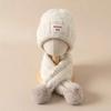 Warm Plush Kids Hat Scarf Set Knitted Baby Beanie Hat Gifts Pom Pom Scarf  Kids Winter Wear