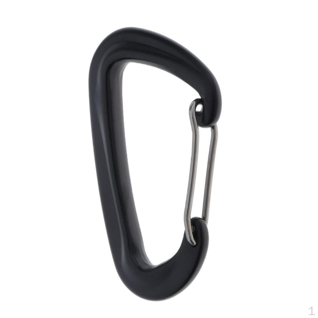 12kN Heavy Duty Small Aluminium Carabiners, Lightweight Locking Caribeaner Clip for Hammock,