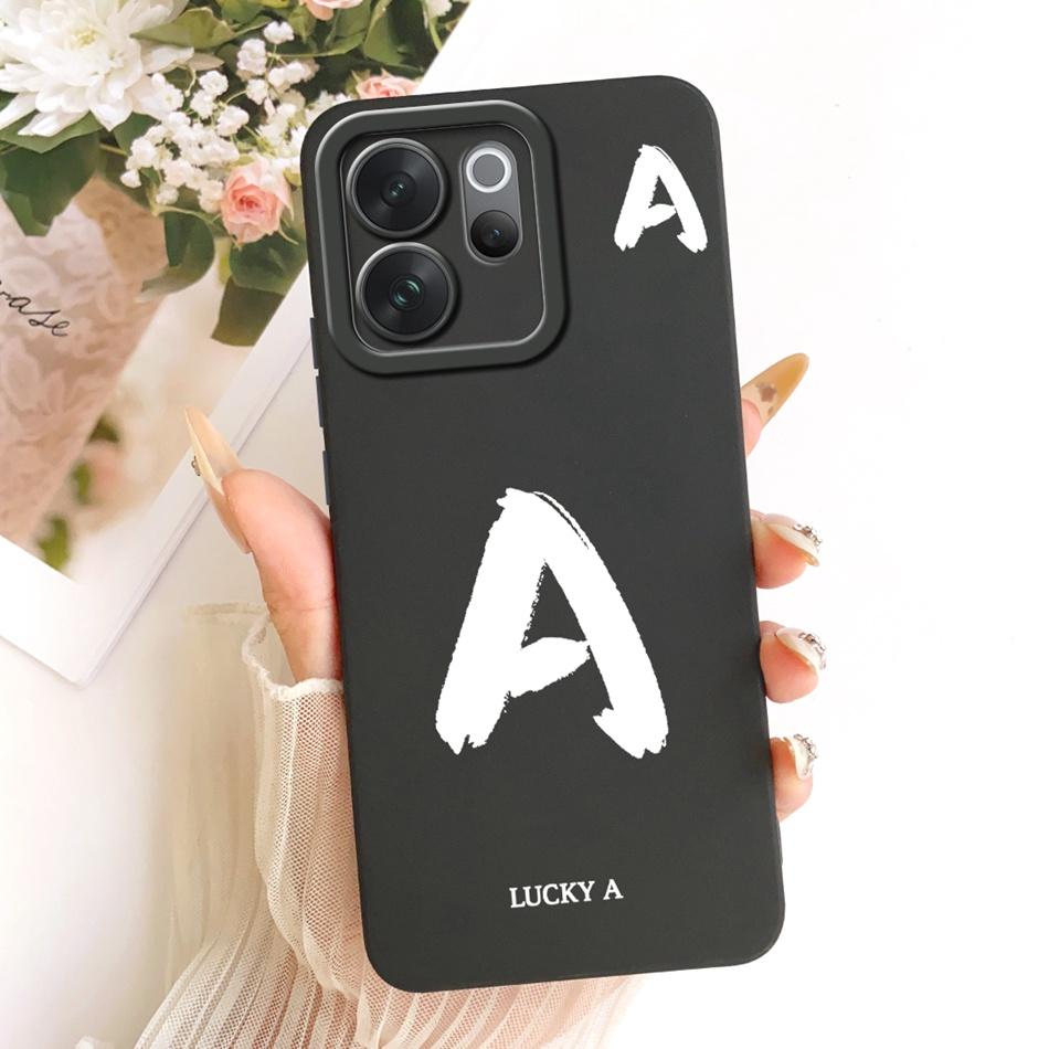 For Vivo V70 / V70 Elite 2026 Lucky Initial Letter Phone Case For Vivo V 70 V70Elite 5G V2538 V2548 Soft Silicone Cases Bumpers