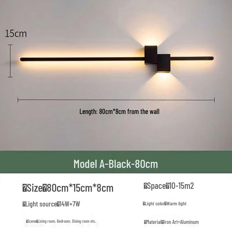 Nordic Line LED Wall Lamp for Hallway, Bedroom, Bedside, and Corridor Background.