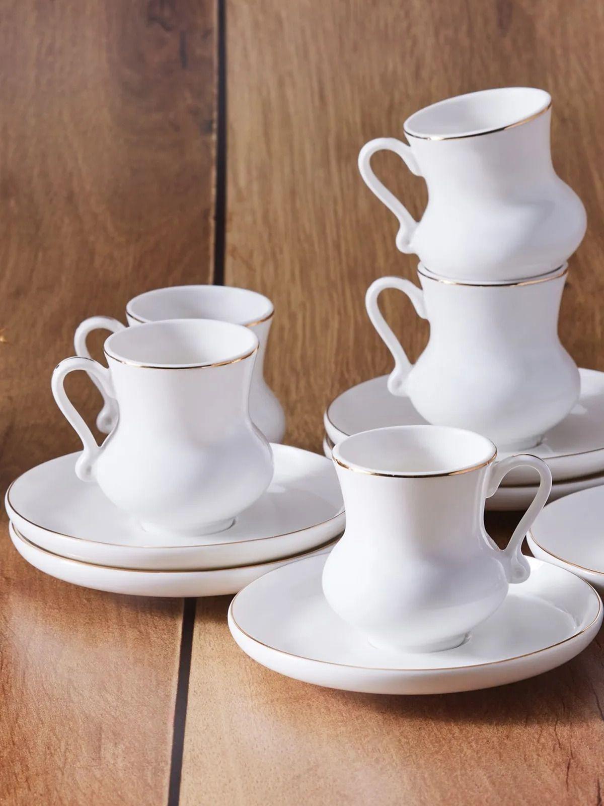 

Фарфоровый набор из 6 кофейных чашек Набор декоративных турецких кофейных чашек 90 мл