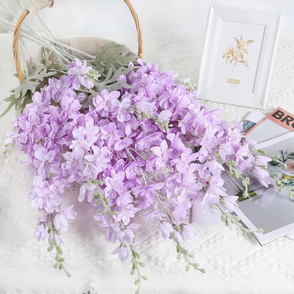1/3 Stück 85cm Einzelstiel Künstliche Ritterspornblumen Haus Hochzeit Tisch Raum Festival Dekor Außenhof Garten Requisiten DIY Geschenke