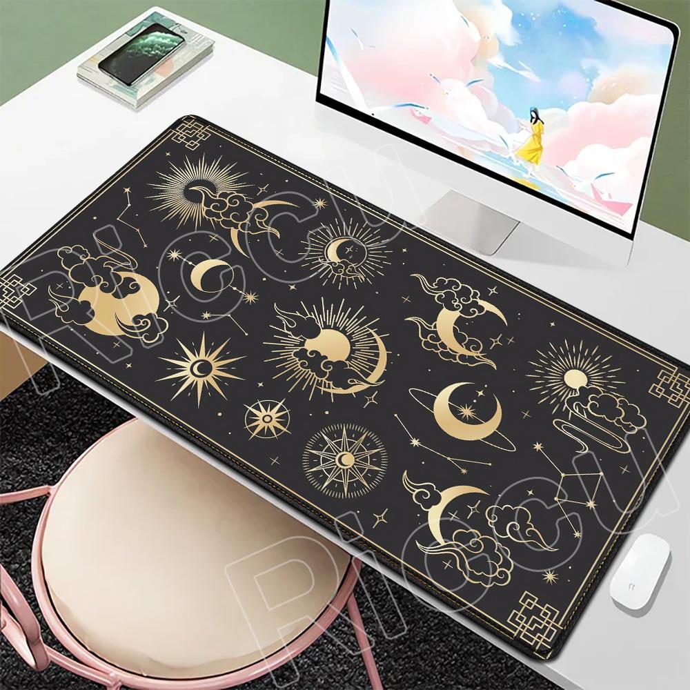 New Magic Tarot Card Mouse Pad HD Black PC Gamer Moon Constellation Desk Mat XXL Kawaii Accessories Big Carpet Home Office Setup