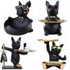For Bulldog Cool Sculpture Dog Statue Butler Storage Box With Tray Nordic Table Decoration Ornament Animal Figurines Coin Piggy