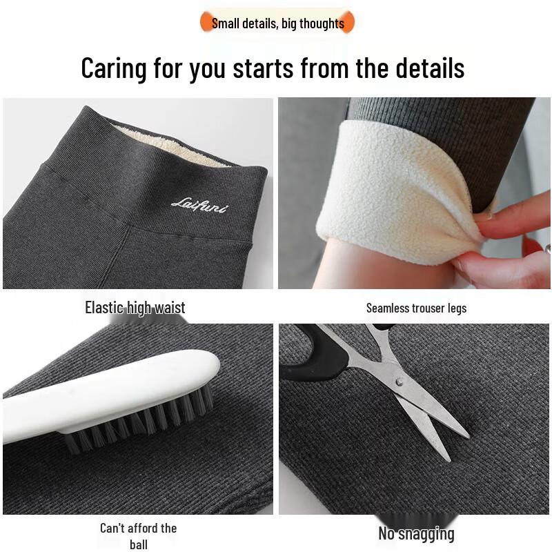 LANGSHA Women's Thickened Fleece Lined High-Waist Stirrup Leggings