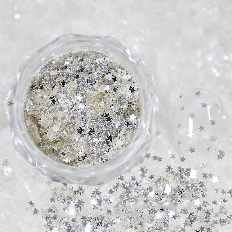 1Jar 1Mm Mini Sparkling Star Nail Glitter Sparkling Nail Decoration Nail Salon Design Cute Accessories Diy Nail Art Design