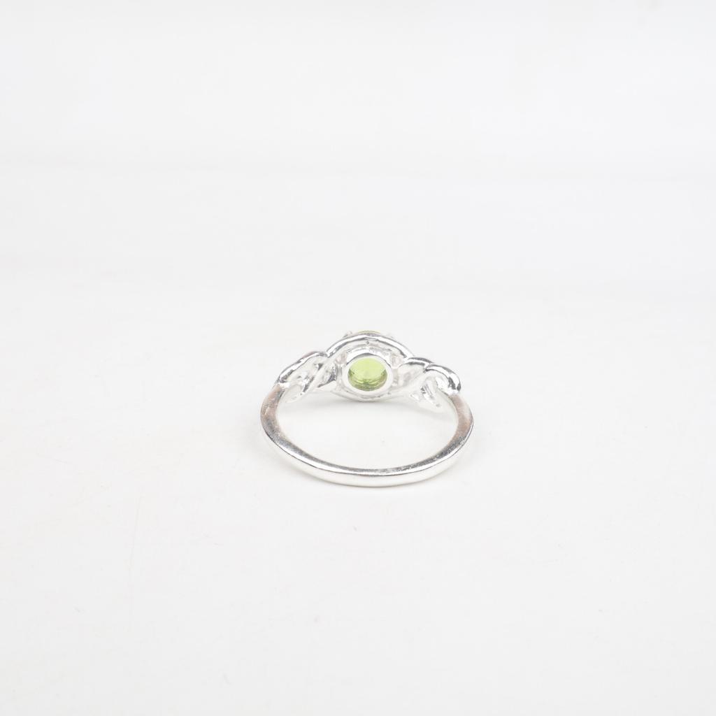 Peridot Gemstone 925 Sterling Silver Designer Jewelry August Birthstone Ring CZR-6-8