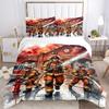 Firefighters Blaze Station Print 3Pcs Bedding Setduvet Cover With 2 Bedropillowcase Home Birthday Gift