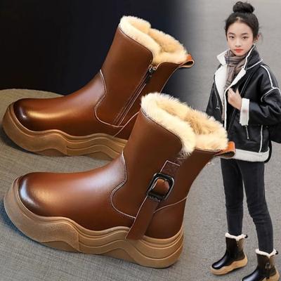 Winter Kids Snow Boots Children's Fleece Boots Girl's Thickened Boot