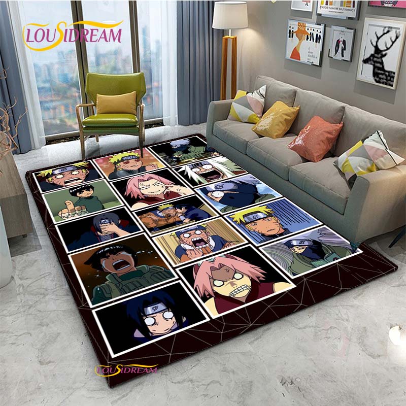 Naruto Cartoon Anime Carpet for Living Room Bedroom Cute Rugs Kitchen Table Door Kids Un-slip Floor Mats Alfombra Birthday gift
