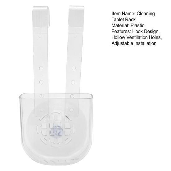 Suporte de Tablet para Limpeza com Ganchos Duplos Ajustáveis Design Ventilado Instalação Fácil Sem Furos Cabide Desodorizador de Plástico