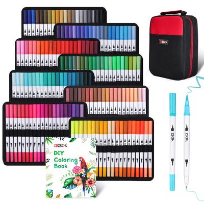 ZSCM 160 Renk Sanat Kalemi İnce Fırça Renkli Fırça Seti Saklama Kutusu Hediyesi Boyama Çocuklar/Kadınlar/Yetişkinler Kitap/Eskiz/Günlük/Kaligrafi