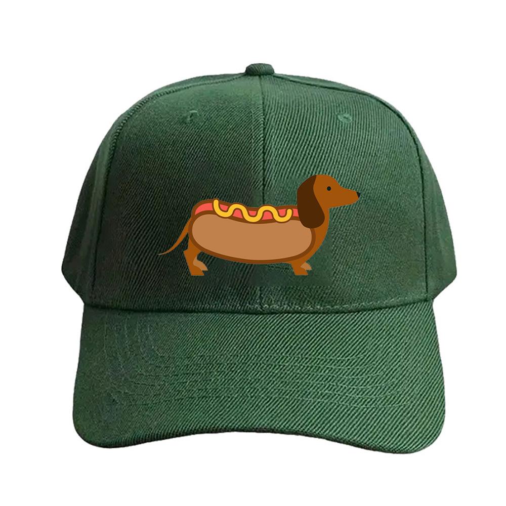 Hotdog Weiner Dog Woman Man Summer Baseball Cap Adjustable with Curved Brim Duckbill Cap Protection Sun Hats