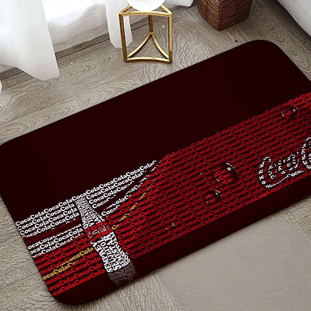 C-Coca C-Cola Fußmatte Badezimmer Saugfähige Matte Einfache Tür Schmutzabweisende Matte Hausküchenmatte Fußmatte Eingangsbereich Matte