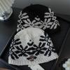 Wool Vintage Knit Beanie With Hand Embroidered Design For Winter Casual Wear