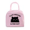 Women Men Oxford Lunch Bag Cartoon Cat Series Graphics Portable Insulated Thermal Bag School Teacher Student Lunch Box Handbag