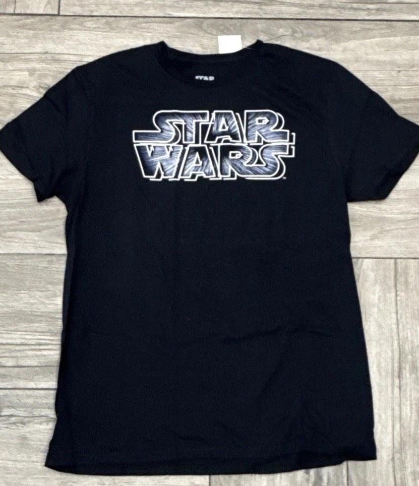 2016 Star Wars Hyper Space Logo Style T-Shirt Officially Licensed Tee Size Large S