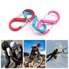 10pcs S Double Carabiner Set Tactical Gear Hooks Camping EDC Survival Climbing Spring Backpack Clasps Keychain Key Chain Clip