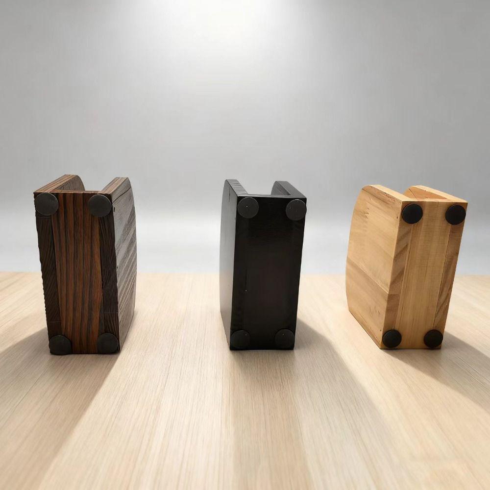 Upright Design Napkin Storage Racks Solid Wood Vertical Napkin Dispenser  Home Kitchen