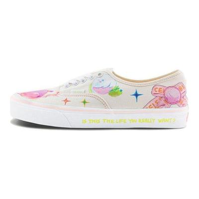 Nuttsh X Serie Auténtica Moda Cómodos Zapatos de Lona de Caña Baja Zapatillas Unisex Blanco Rosa VN0A5KS9CCT