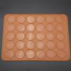 1pc 30 Holes Round Shape Macarons Mat Silicone Macaron Sheet Pad Pastry Cake Baking Tool