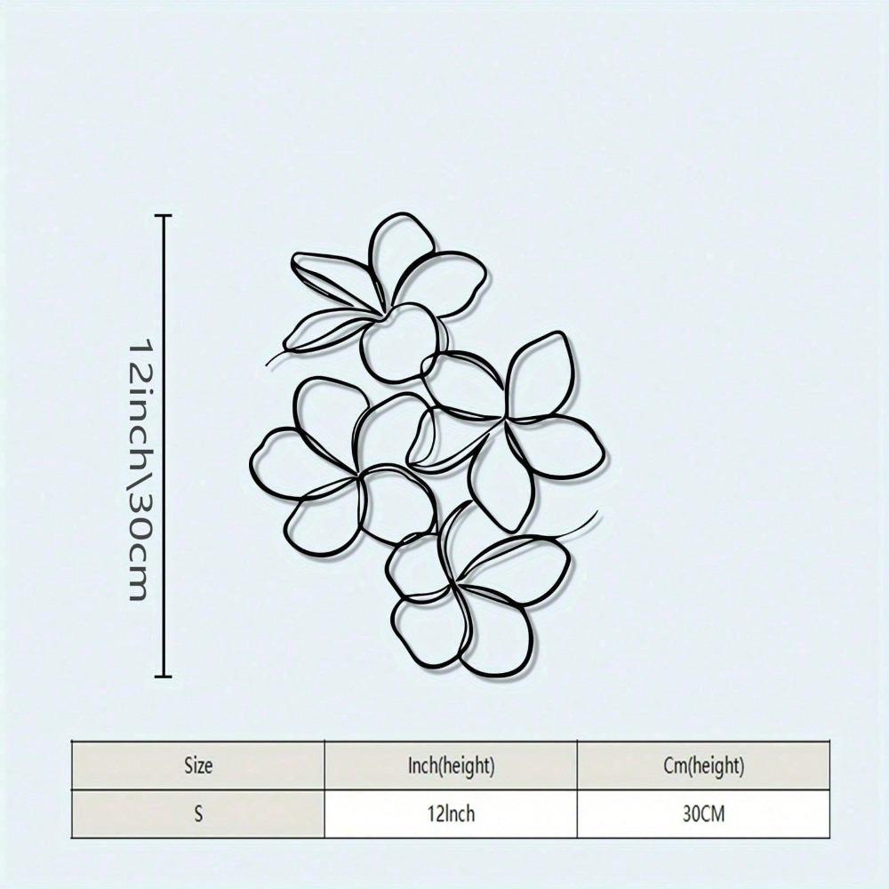 Vintage Plumeria Metal Wall Art Iron Mural Statue Home Decor Gift