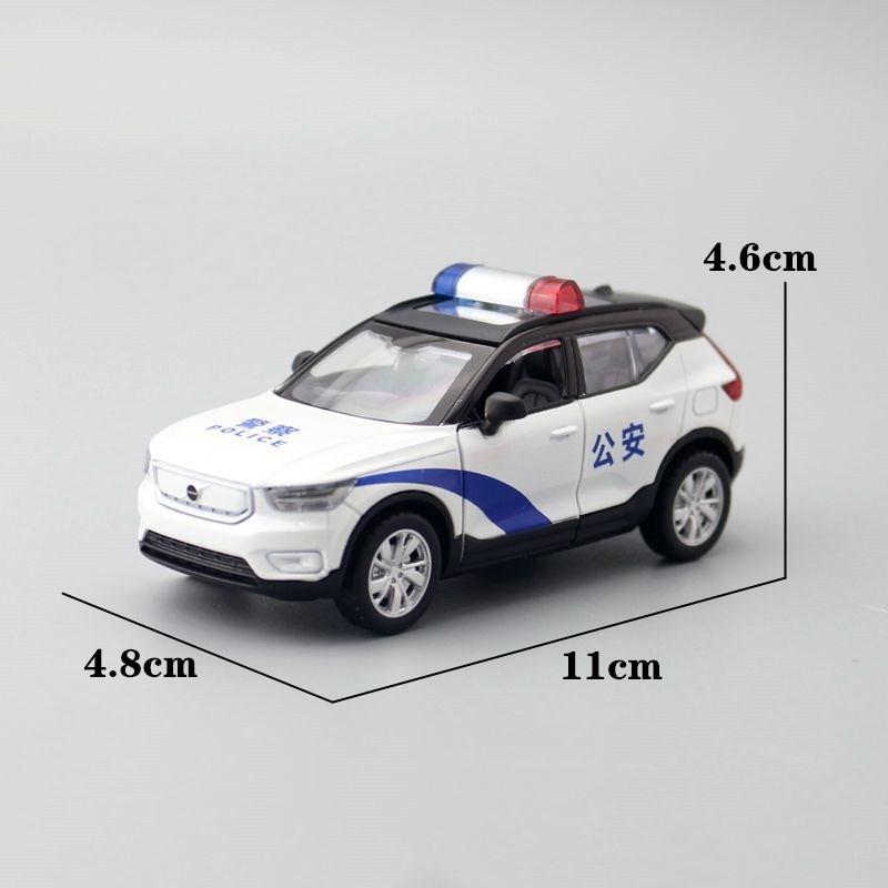 143 Alloy Xc40 Police Car Model With Inertia Control For Kids Gift Toy