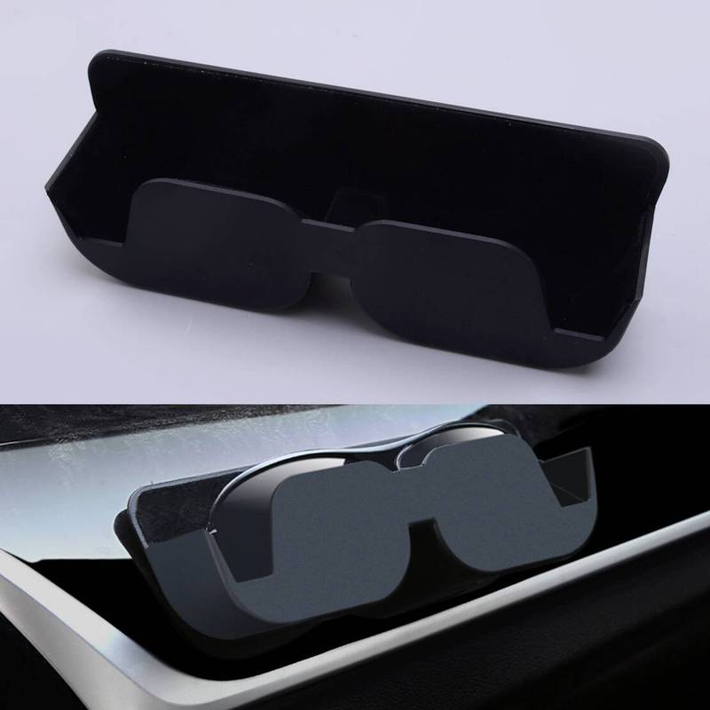 Glasses Sunglasses Eyeglasses Storage Box Holder Organizer Case Box for Car Truck RV Black Universal