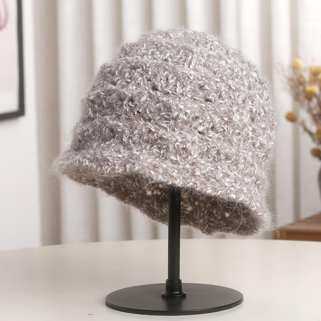 Autumn and Winter New Hollow Lace Bag Head Knitted Fisherman Hat Children Mori Fashion Versatile Wool Hat Cold Hat