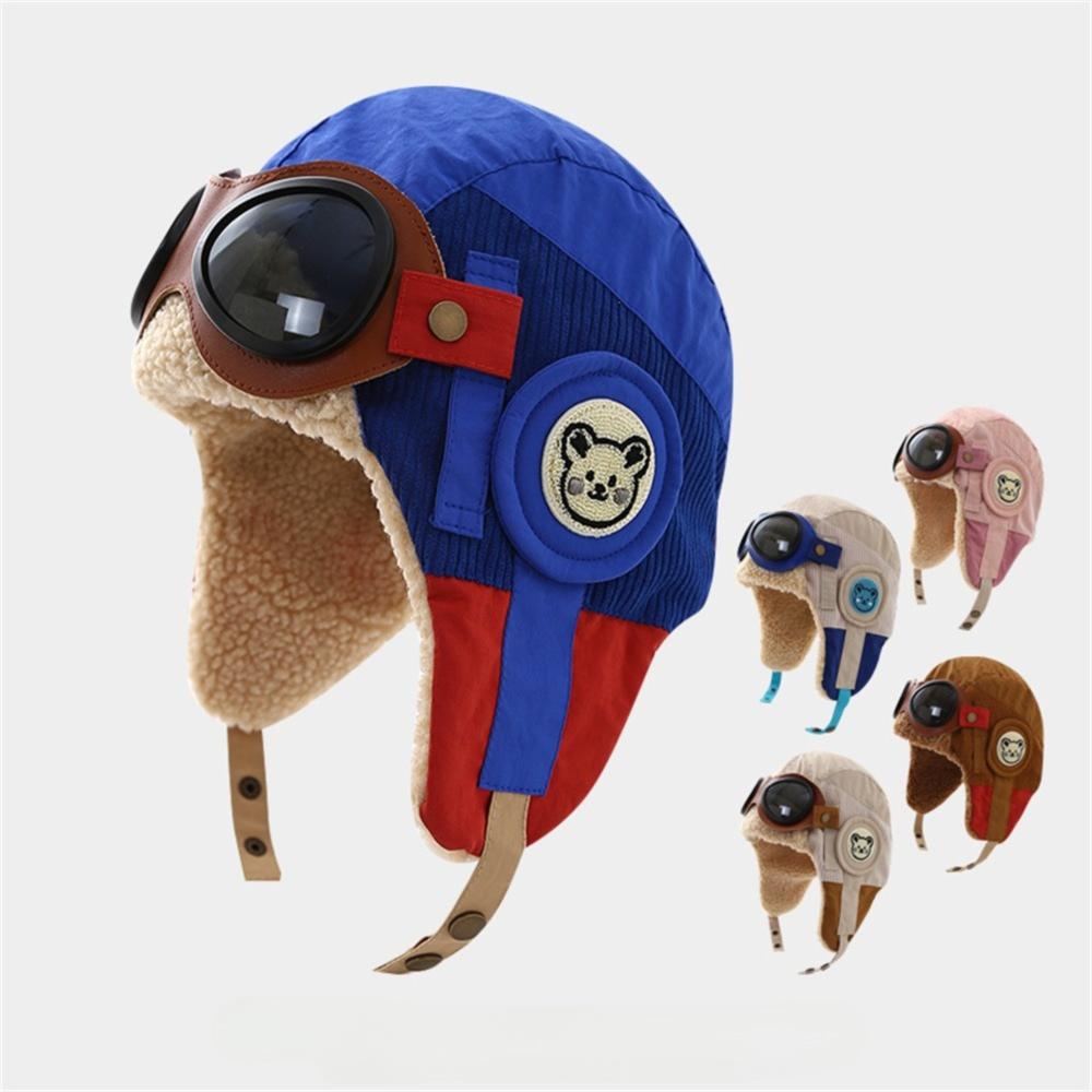 Cold Proof Pilot Hat Cute Cartoon Warm Hat Fashion Ear Protection Cap  Winter