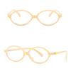 Y2K Retro Oval Frame Anti Blue Light Women's Glasses Sweet Cool Spicy Girl Fashion Leopard Pattern Decorative Glasses