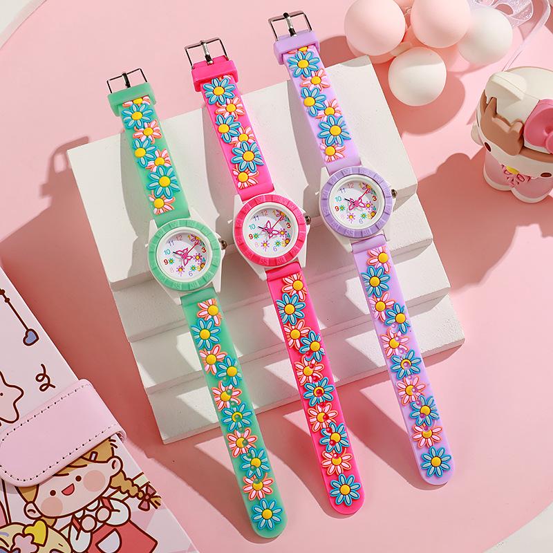 Sunflower Quartz Watch: Casual Fashion Silicone Strap for Women and Kids