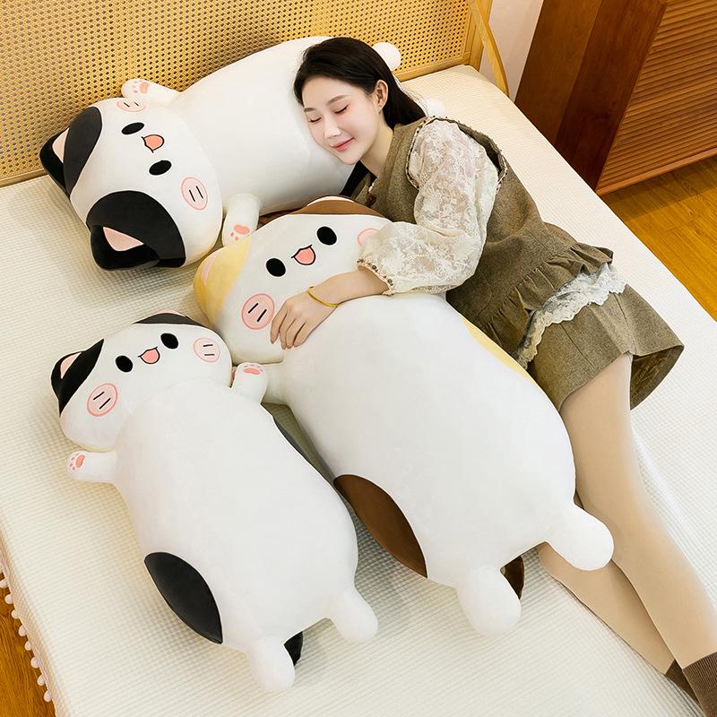 Calico Cat Plush Pillow - Cute, Fat Cat Cushion for Kids' Beds