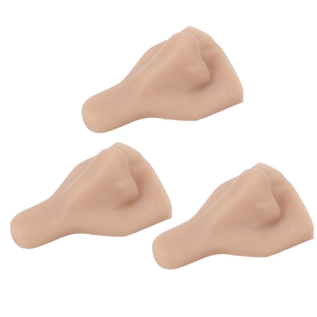 3PCS Silicone Nose Model Soft Flexible Reusable Simulation 3D Silicone Nose Model for Practice