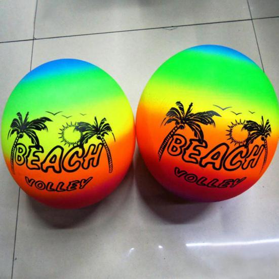 Summer Beach Park Inflatable Ball Rainbow Volleyball Game Kids Children Toy